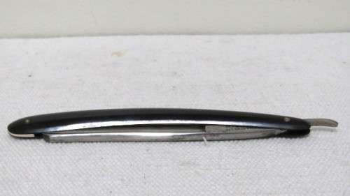Vintage T.P. Cadman & Sons Ltd Sheffield England Bengall Cutthroat Razor In Box Black Handle 25 cm