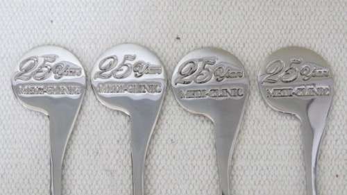 Fabulous Vintage Carrol Boyes (1954-2019) Set of Four 18/8 S/Steel `Coil` Kebab Skewers L: 340 mm