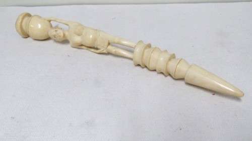 Superb Antique Hand Carved Ivory Figurine L: 45,5 cm