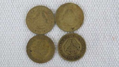 Lot of Seventeen Republic Of South Africa Half Cent Coins Details in Description