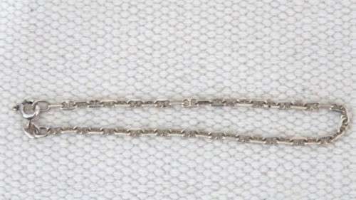 Stunning Vintage Sterling Silver (.925) Fancy Curb Chain Bracelet L: 90 mm (2.9 g)