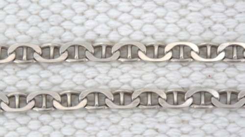 Exquisite Vintage Sterling Silver 925 4 mm Mariner Chain Necklace Made in Italy L: 250 mm (11.7 g)