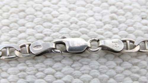 Exquisite Vintage Sterling Silver 925 4 mm Mariner Chain Necklace Made in Italy L: 250 mm (11.7 g)