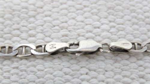 Exquisite Vintage Sterling Silver 925 4 mm Mariner Chain Necklace Made in Italy L: 250 mm (11.7 g)