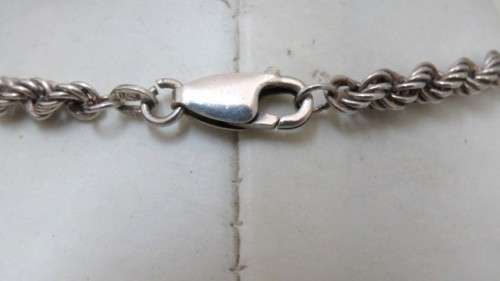 Exquisite Vintage Sterling Silver 925 Short Twisted Rope Chain Necklace L: 202 mm (18.1 g)