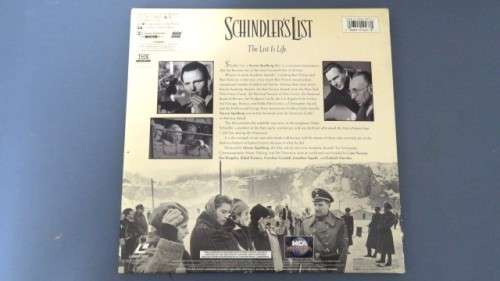 1993 `Schindler`s List` Letterboxed Edition Double LaserDisc Dolby Surround - Liam Neeson SOLD AS IS