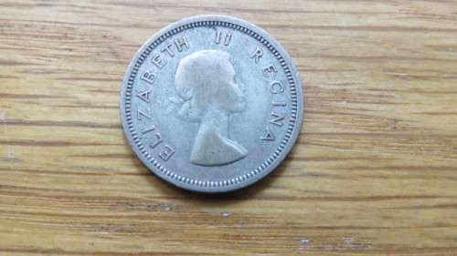 Union of South Africa Silver (.500) 1958 One Shilling Coin (5.6 g)
