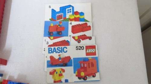Joblot Of Vintage Lego Building Blocks 4 Instruction Sheets In an Original Lego Box SOLD AS IS
