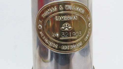 Superb Vintage E. Thomas & Williams Ltd Authentic Brass/Stainless Steel Miner`s Oil Lamp In Holder