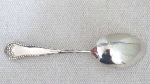 Antique H/Marked Gorham Lancaster Monogrammed Sterling Silver Spoon Embossed Rose Decoration (22 g)