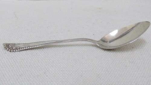 Antique H/Marked Gorham Lancaster Monogrammed Sterling Silver Spoon Embossed Rose Decoration (22 g)