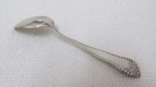 Antique H/Marked Gorham Lancaster Monogrammed Sterling Silver Spoon Embossed Rose Decoration (22 g)
