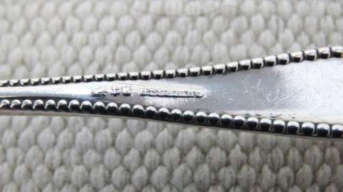 Antique H/Marked Gorham Lancaster Monogrammed Sterling Silver Spoon Embossed Rose Decoration (22 g)