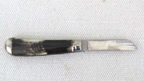 Vintage Richards Sheffield Folding Knife One Blade Mottled Cream/Brown Handle L: 147 mm SOLD AS IS