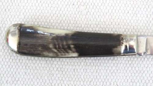 Vintage Richards Sheffield Folding Knife One Blade Mottled Cream/Brown Handle L: 147 mm SOLD AS IS
