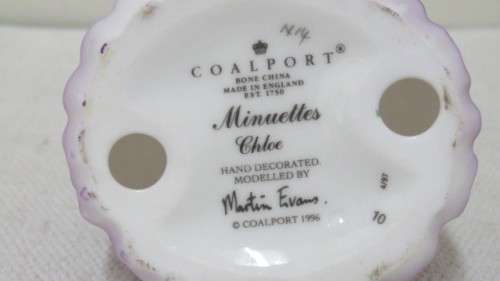 Gorgeous Vintage Coalport 1996 Minuettes `Chloe` Porcelain Figurine By Martin Evans H: 95 mm