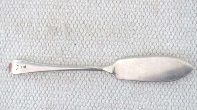 Vintage H/marked Birmingham Elkington & Co Ltd 1935-36 Monogrammed Small Silver Butter Knife 8 g