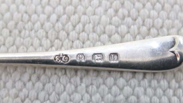 Vintage H/marked Birmingham Elkington & Co Ltd 1935-36 Monogrammed Small Silver Butter Knife 8 g