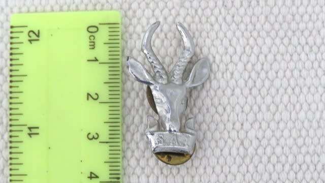 South African Infantry Corps Collar Badge Pins Intact 32 x 22 mm
