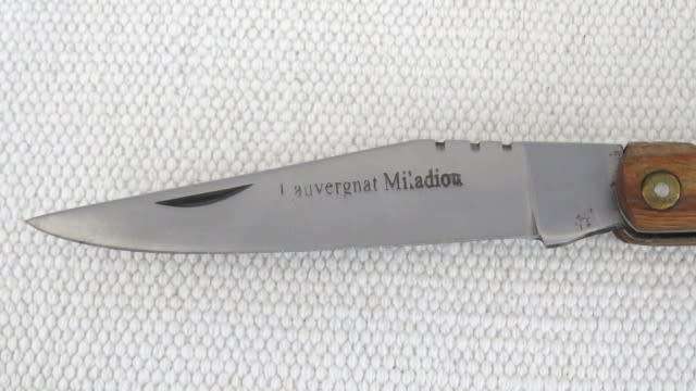 Fabulous Vintage `Lauvergnat Miladiou` Folding Knife With Corkscrew & Wood Handle L: 220 mm