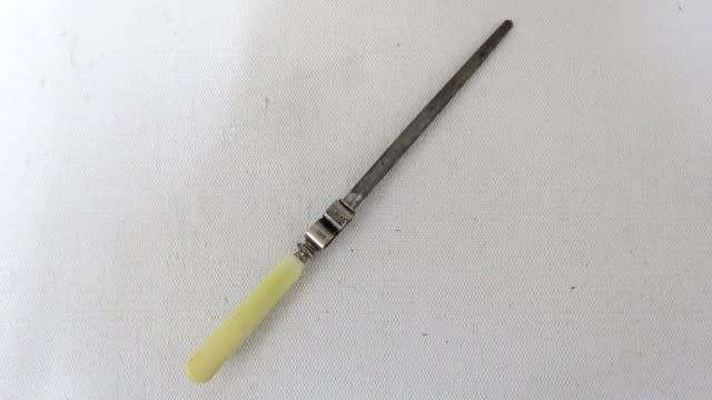 Vintage H.M. Slater Sheffield Rotary Knife Sharpener With Bakelite Handle L: 330 mm SOLD AS IS