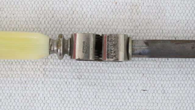 Vintage H.M. Slater Sheffield Rotary Knife Sharpener With Bakelite Handle L: 330 mm SOLD AS IS