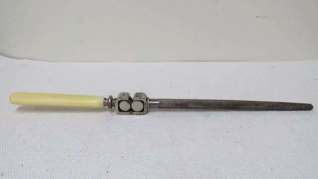 Vintage H.M. Slater Sheffield Rotary Knife Sharpener With Bakelite Handle L: 330 mm SOLD AS IS