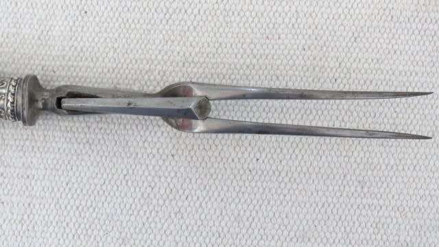 Vintage Bird & Co Imperial Silver Works Sheffield 3 Piece Carving Set Staghorn Handles SOLD AS IS