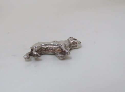 Gorgeous Vintage Solid Sterling Silver 925 Boston Terrier Dog Charm 23 x 12 mm (4.6 g)