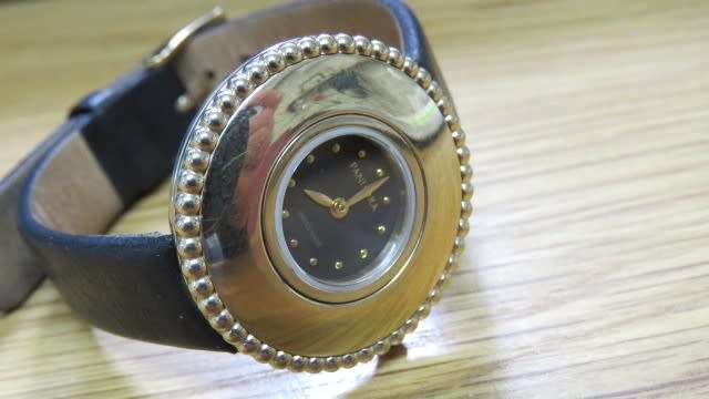 Vintage Pandora Icon 812061BK Black Crown Diamond/Sapphire Crystal Ladies Watch In Working Order
