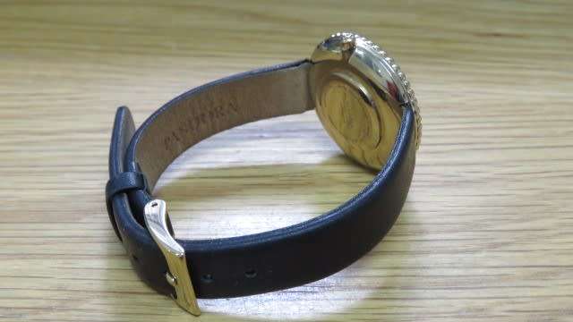 Vintage Pandora Icon 812061BK Black Crown Diamond/Sapphire Crystal Ladies Watch In Working Order