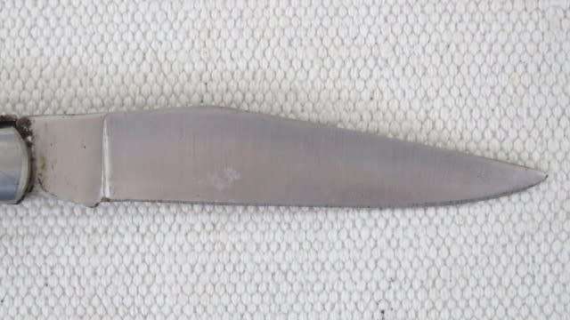 Fabulous Vintage `Laguiole 440` Folding Knife With Corkscrew & Two Tone Wood Handle L: 220 mm