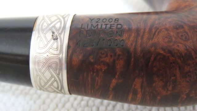 Vintage Peterson`s Dublin Pipe Of The Year Y2008 Limited Edition 426/1000 Tobacco Pipe 925 Trim