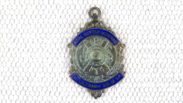 Boxed Vintage Hallmarked Sterling Silver Royal Scottish Gathering Fed. Caledonian Soc. Of SA Medal