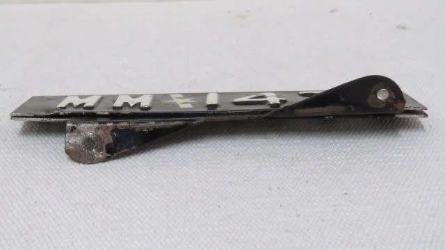 Fantastic Vintage `MM 1431` Motorcycle Metal License Plate 190 x 67 mm SOLD AS IS