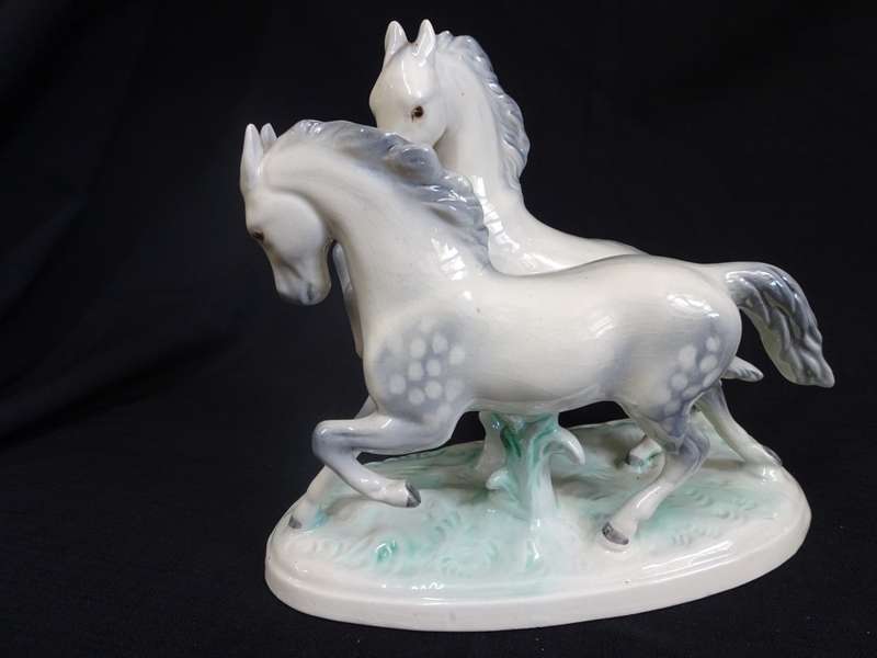 Stunning German Porcelain Horse Figurine Made in Western Germany (Please view description)
