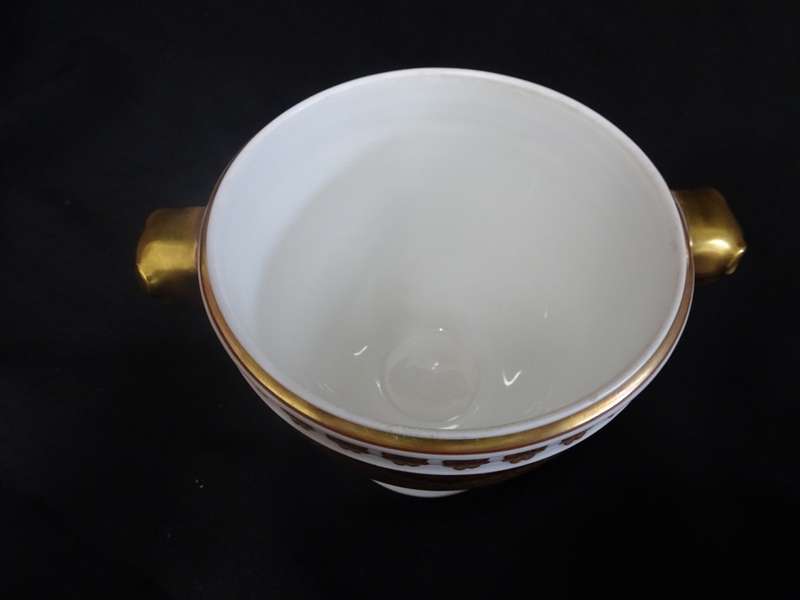 Exceptional Hand Painted Porcelain Lidded Coupe Made in Hutschenreuther Germany