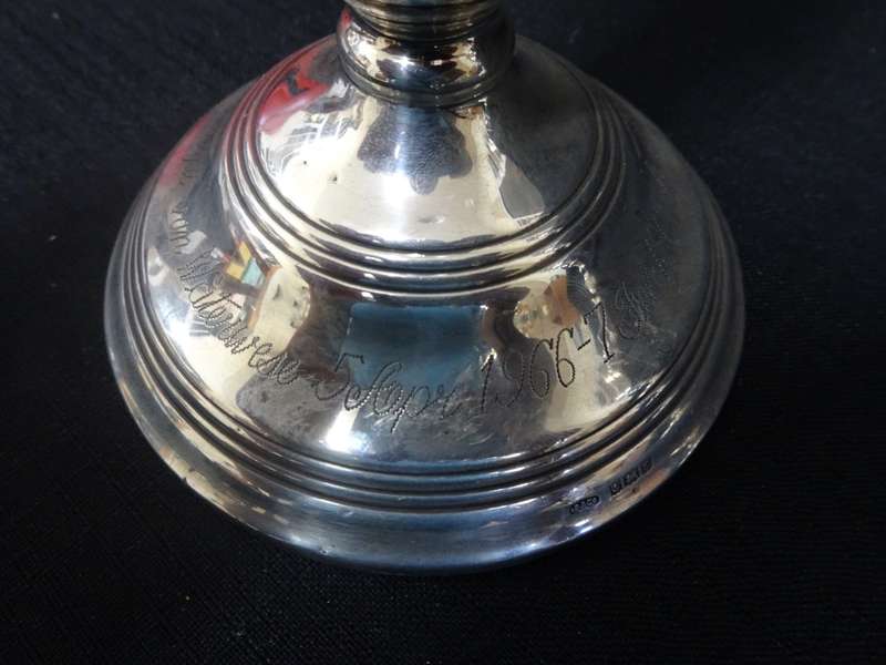 Stunning 1967-68 Birmingham Hallmark Silver Pair Of Candlesticks With Reeded Rims (Read Description)