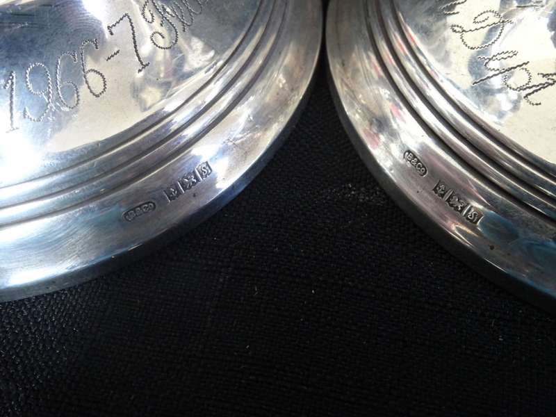 Stunning 1967-68 Birmingham Hallmark Silver Pair Of Candlesticks With Reeded Rims (Read Description)