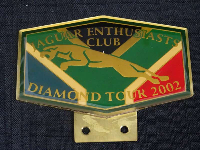 Jaguar Enthusiasts Club, Diamond Tour 2002 Car Badge (H - 7.5cm / B - 10cm)