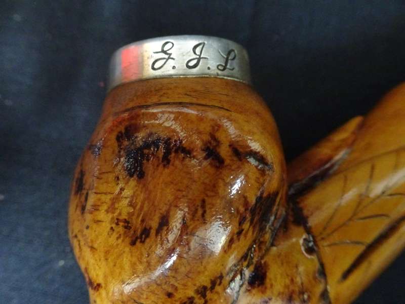 Stunning Pre Boere War Period 1874 Lemoenboomwortel Pipe Beloning To Gysbert J. Loftus