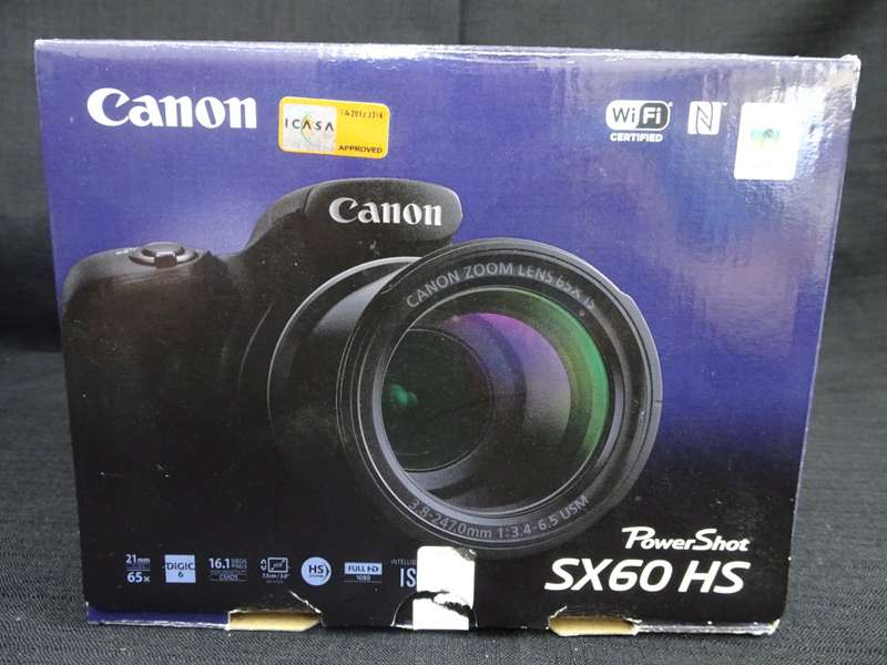 Canon - Powershot Sx60 Hs 16.1-Megapixel Digital Camera - Black (With Bag Free)