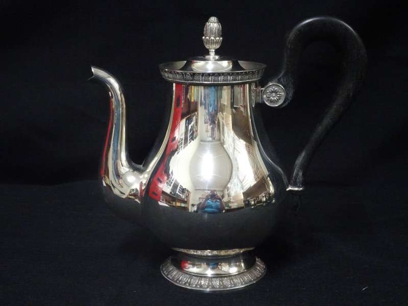 Stunning Silver Plated Christofle `Malmaison` Tea And Coffee Set In Excellent Condition