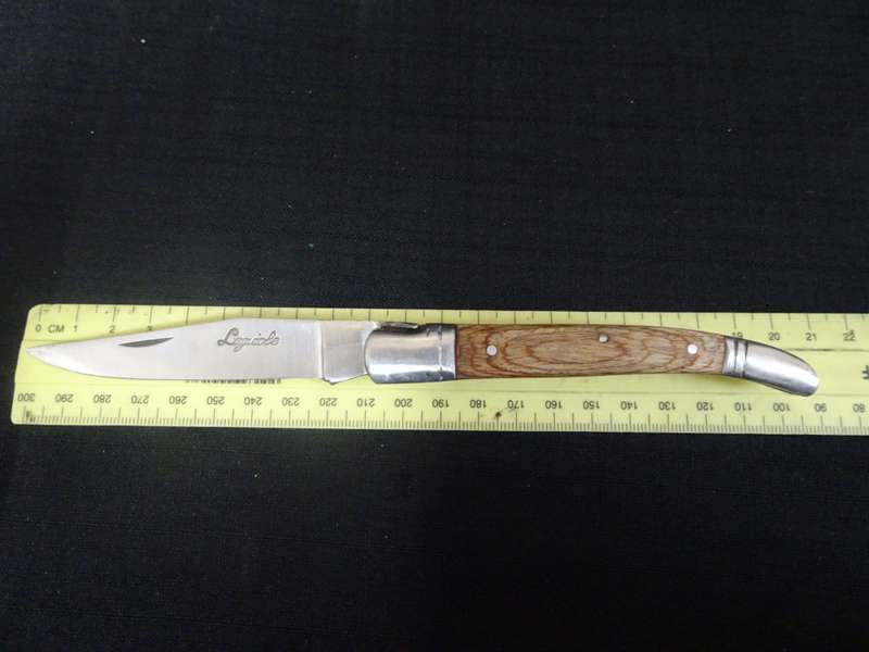 Wonderful Vintage `Laguiole 440` Folding Knife With Wood Handle L: 20cm