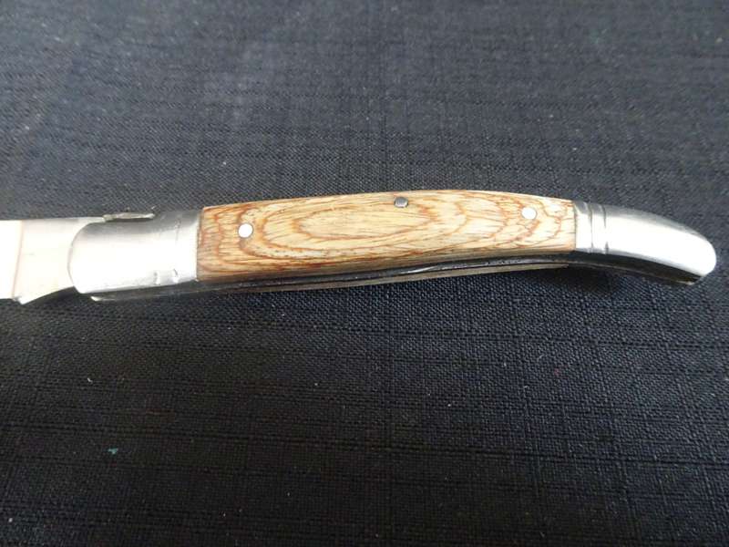 Wonderful Vintage `Laguiole 440` Folding Knife With Wood Handle L: 20cm