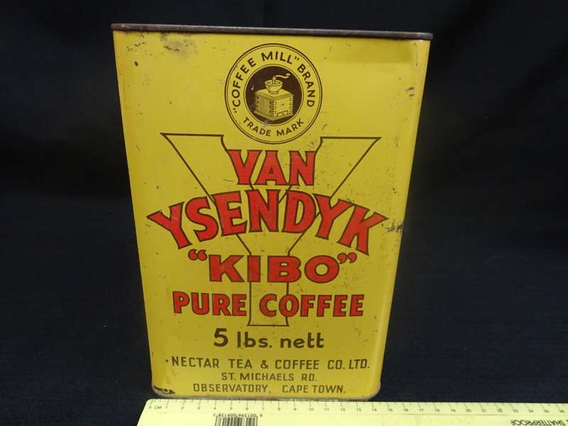Antique Van Ysendyk `Kibo` Pure Coffee Tin (See My Description)