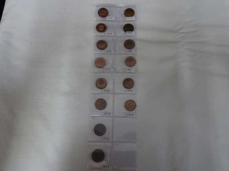 Republic Of South Africa Half Cent Coins 1970 - 1983