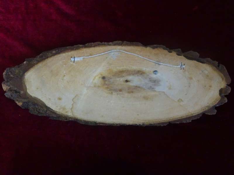 Vintage Copper Art 3D Western Covered Wagon Picture On Carved Wood (See My Description)
