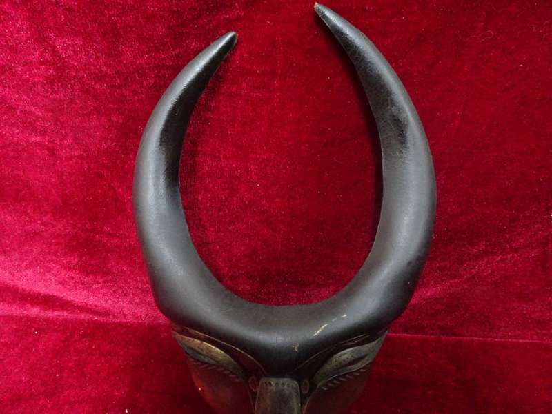 Vintage Spanish E. Moreuo Sevilla Masquerade Leather Mask In Excellent Condition -See My Description
