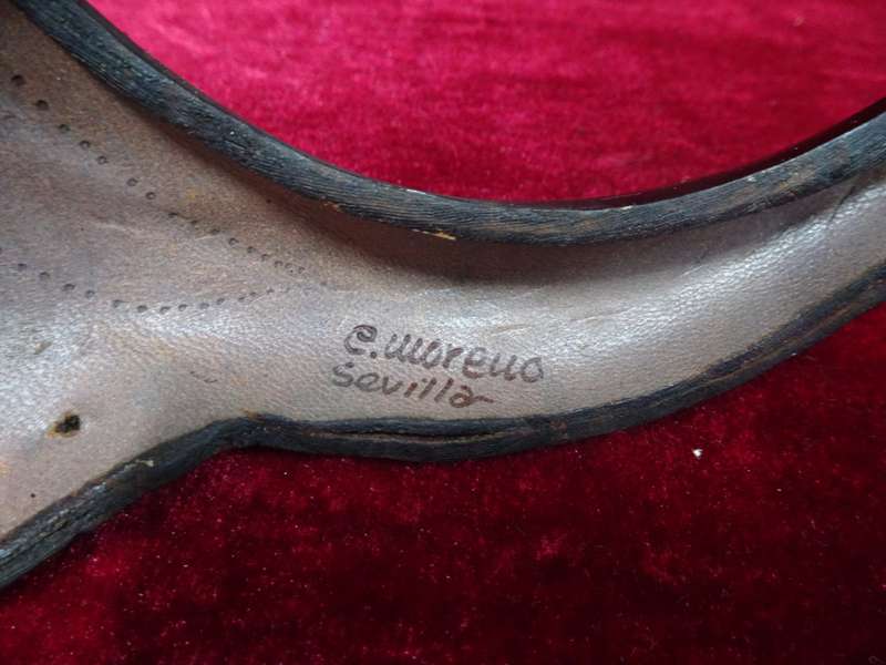 Vintage Spanish E. Moreuo Sevilla Masquerade Leather Mask In Excellent Condition -See My Description